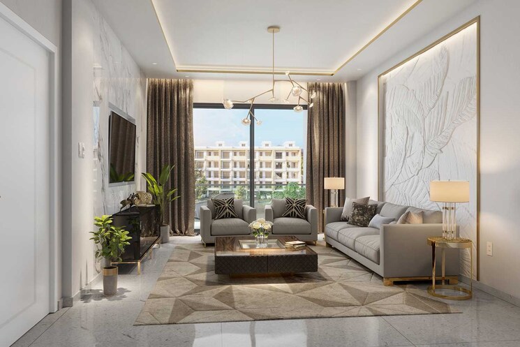 Living Room, ss-linden 4 Bedroom 3200 Sq.Ft. Apartment In Sector 84 Gurgaon 8437378