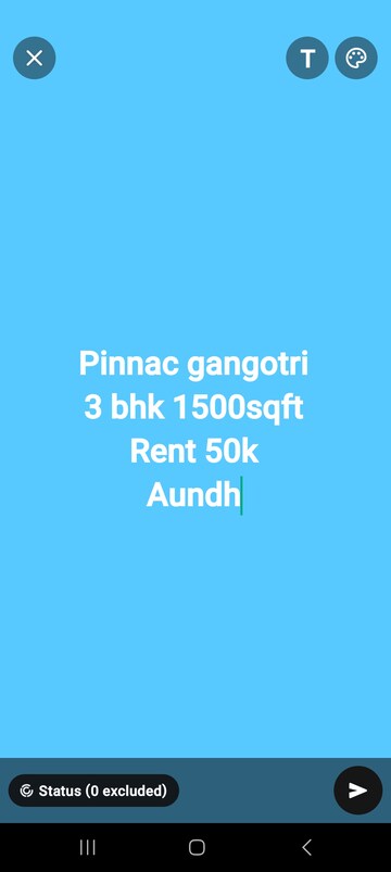 Master Bedroom in 3 BHK Apartment at Pinnac Gangotri, Aundh – for Rent