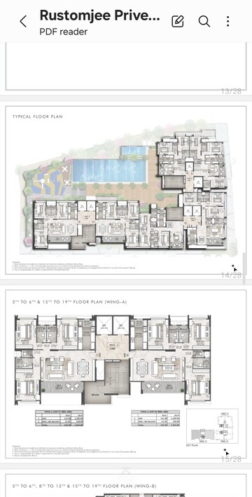 Master Plan in 3 BHK Apartment at Rustomjee Prive, Bandra East – for Sale