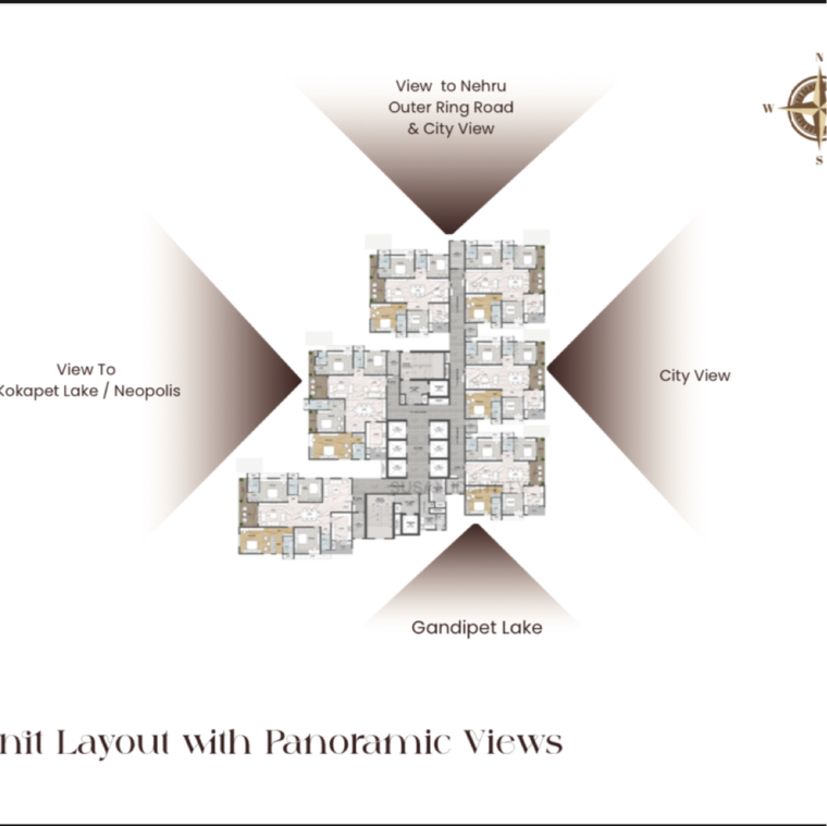 undefined, kokapet 3 Bedroom 2437 Sq.Ft. Apartment In Kokapet Hyderabad 8438119