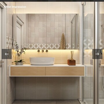 Bathroom in 3 BHK Apartment at Aurobindo The Regent, Kondapur – for Sale