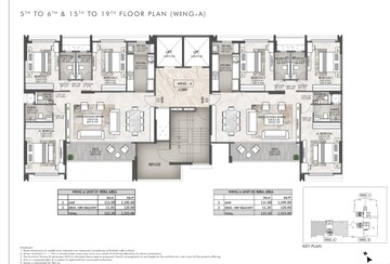Floor Plan in 3 BHK Apartment at Rustomjee Prive, Bandra East – for Sale