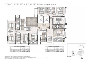 Floor Plan in 3 BHK Apartment at Rustomjee Prive, Bandra East – for Sale