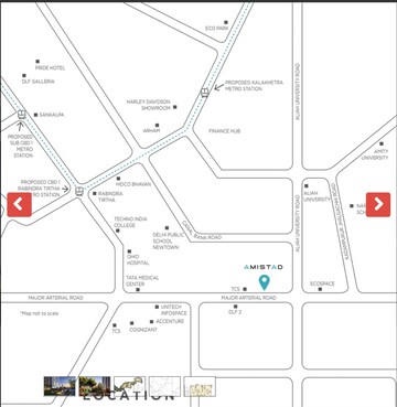3 BHK Apartment – Map Location View at PS Amistad, New Town - for Sale