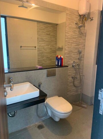Bathroom in 3 BHK Apartment at Adani Group Western Heights, Andheri West – for Rent
