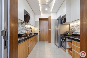 Kitchen in 2 BHK Apartment at L&T Crescent Bay T2, Parel – for Rent