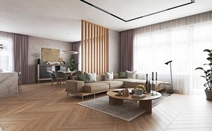 Living Room in 2 BHK Apartment at Godrej Lakeside Orchard, Sarjapur Road – for Sale