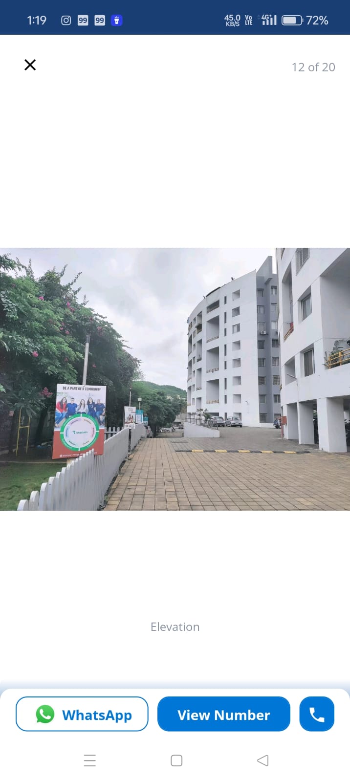 2 BHK 1100 Sq.Ft. Apartment in Kumar Papillon