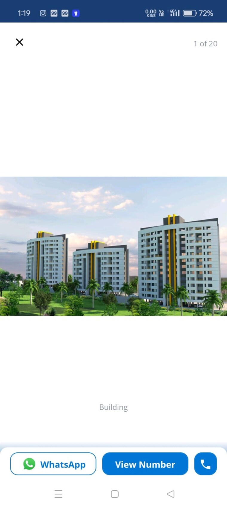 Exterior View, kumar-papillon 2 Bedroom 1100 Sq.Ft. Apartment In Pashan Pune 8439932