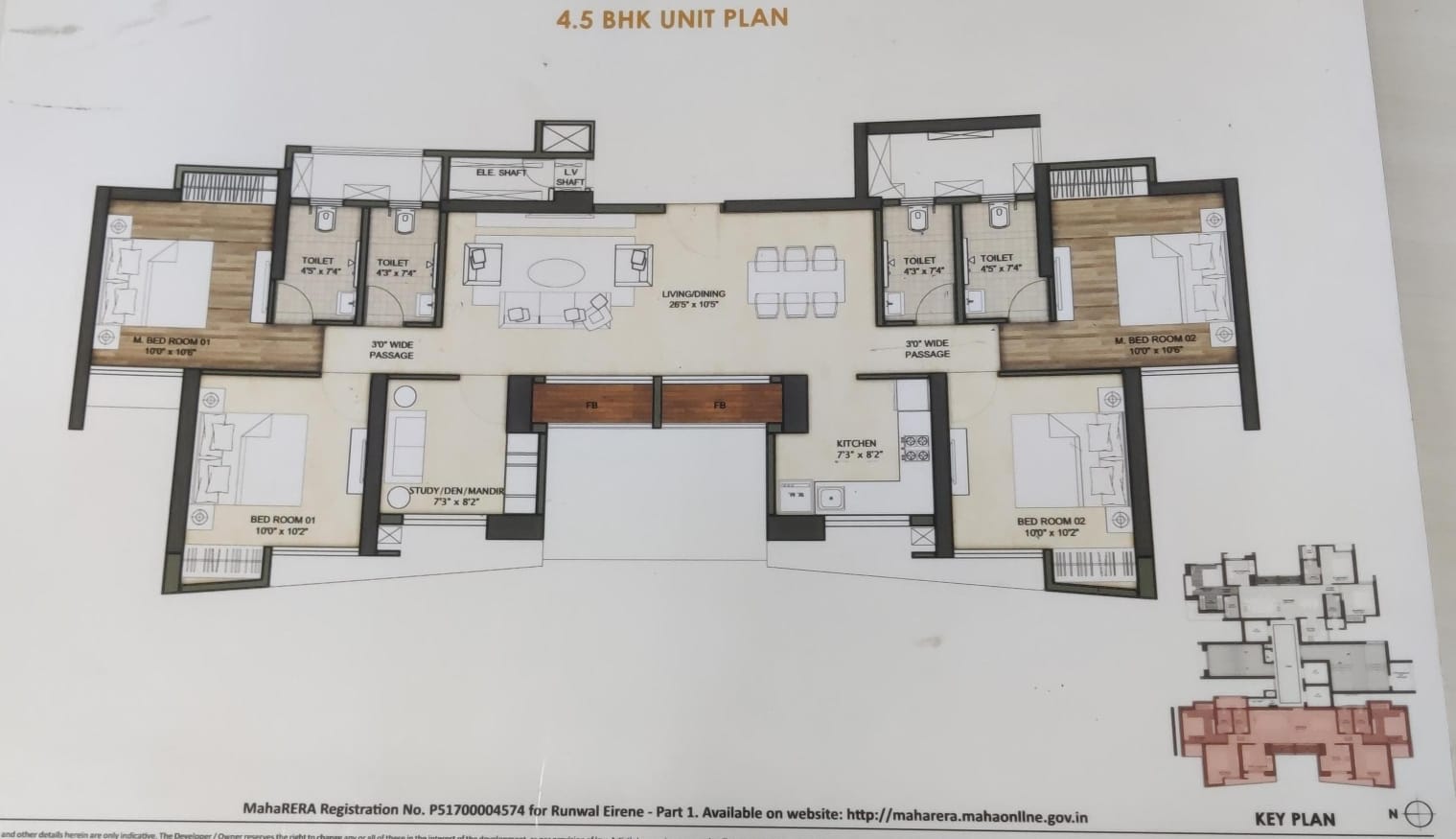 4 BHK + Pooja Room Apartment For Sale in Runwal Eirene