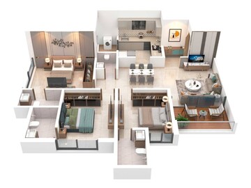 Floor Plan in 3 BHK Apartment at ANP Ultimus, Wakad – for Sale