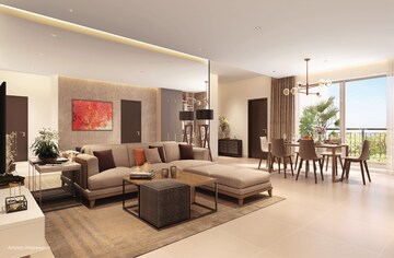 Living Room in 2 BHK Apartment at Shapoorji Pallonji Joyville Phase 2, Sector 102 – for Rent