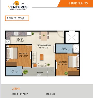 Floor Plan in 2 BHK Builder Floor at Sector 72 – for Sale