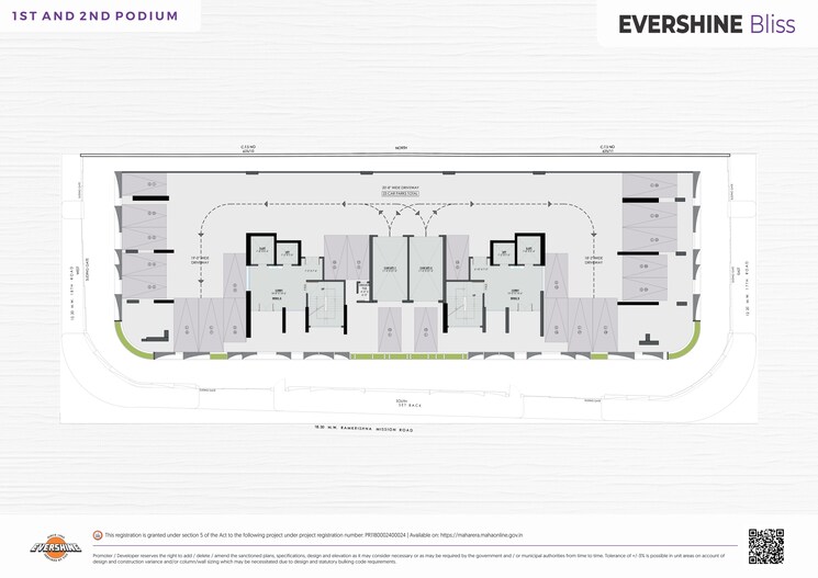 Floor Plan, evershine-bliss 2 Bedroom 750 Sq.Ft. Apartment In Bandra West Mumbai 8441997