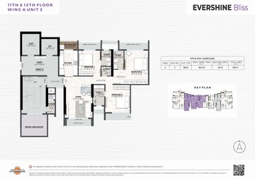 Master Plan in 2 BHK Apartment at Evershine Bliss, Bandra West – for Sale
