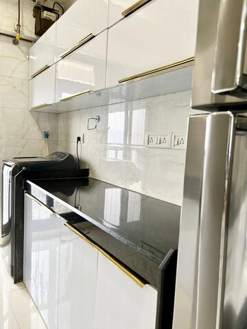 Kitchen in 3 BHK Apartment at Gurukrupa Marina Enclave, Malad West – for Rent