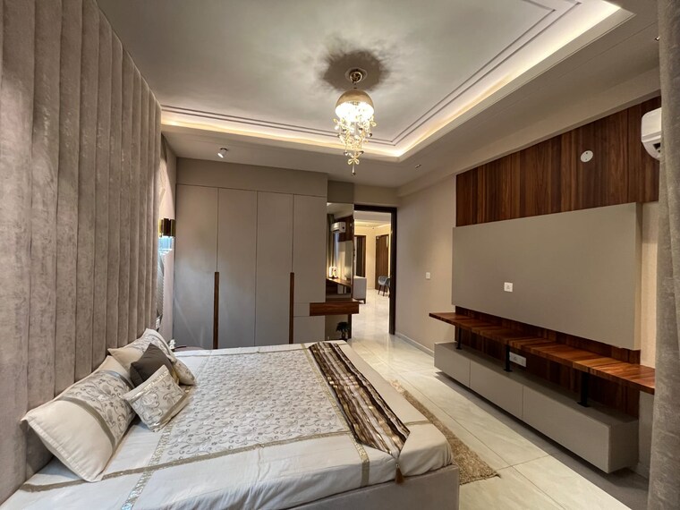 Bedroom, crd-golden-castle 3 Bedroom 1800 Sq.Ft. Builder Floor In Patiala Road Zirakpur 8442490