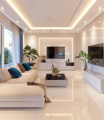 Living Room in 2 BHK Apartment at Igi Airport Area – for Sale