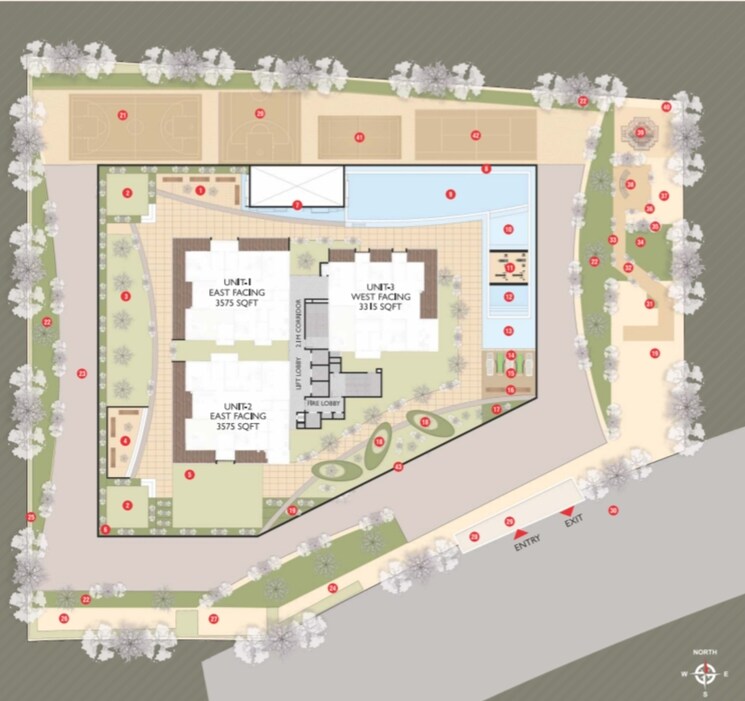 Master Plan, avr-evania 3.5 Bedroom 3315 Sq.Ft. Apartment In Kokapet Hyderabad 8442681