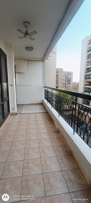 Balcony in 4 BHK Apartment at Eros Kenwood Tower, Charmwood Village – for Sale