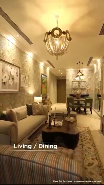 Living Room in 3 BHK Apartment at Hiranandavi Rodas Enclave Rosehill, Patlipada – for Rent