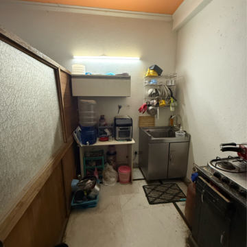 Kitchen in 1.5 BHK Builder Floor at Kalkaji – for Rent