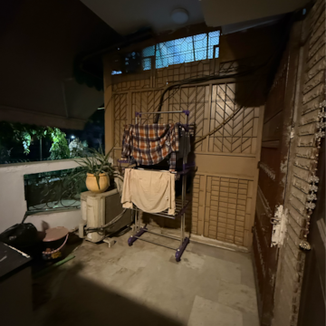Balcony in 1.5 BHK Builder Floor at Kalkaji – for Rent