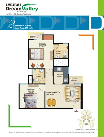 2 BHK Apartment For Sale in Amrapali Dream Valley, Tech Zone 4 Greater Noida