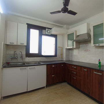 Kitchen in 3 BHK Builder Floor at Kailash Colony – for Rent