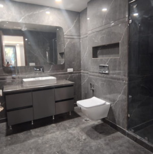 Bathroom in 4 BHK Builder Floor at Boutique Residential Apartments G-88, Saket – for Sale