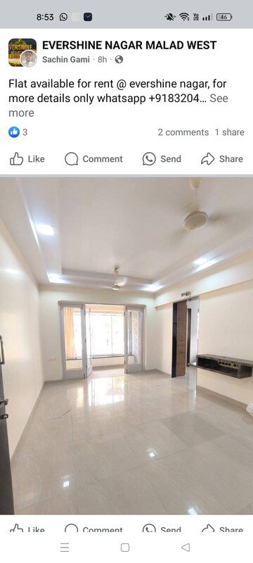 Room in 2 BHK Apartment at Shiv Shakti Tower 28, Malad East – for Rent