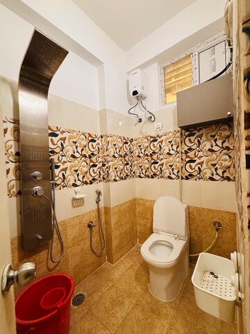 Bathroom in 2 BHK Apartment at Rachana residency Masjid Banda, Kondapur – for Rent