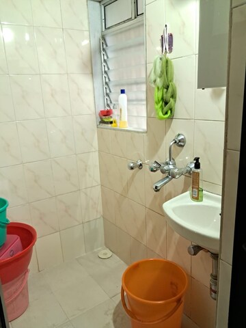Bathroom in 1 RK Apartment at Gundecha Orchid Tower, Kandivali East – for Rent