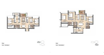 Floor Plan in 4 BHK Apartment at Lodha Mahalaxmi Bellevue, Mahalaxmi – for Sale