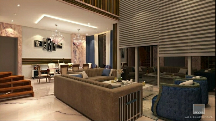 4 BHK + Servant Room,Study Room 2465 Sq.Ft. Apartment in DB Orchid Woods