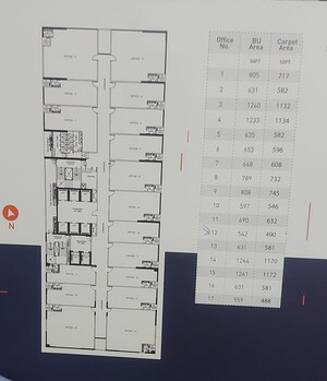 Floor Plan in  Office Space at Salt Lake Sector V – for Sale