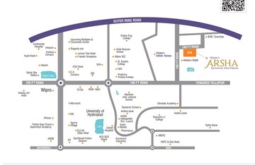 Floor Plan in 3 BHK Apartment at Vision Arsha, Tellapur – for Sale