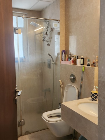 Bathroom in 3 BHK Apartment at Godrej Serenity, Chembur – for Rent