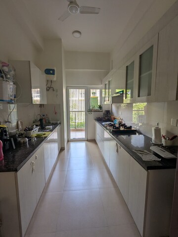 Kitchen in 3.5 BHK Builder Floor at Ansal Sushant Lok I, Sector 43 – for Rent