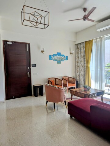 Living Room in 3 BHK Builder Floor at Ansal Sushant Lok I, Sector 43 – for Rent