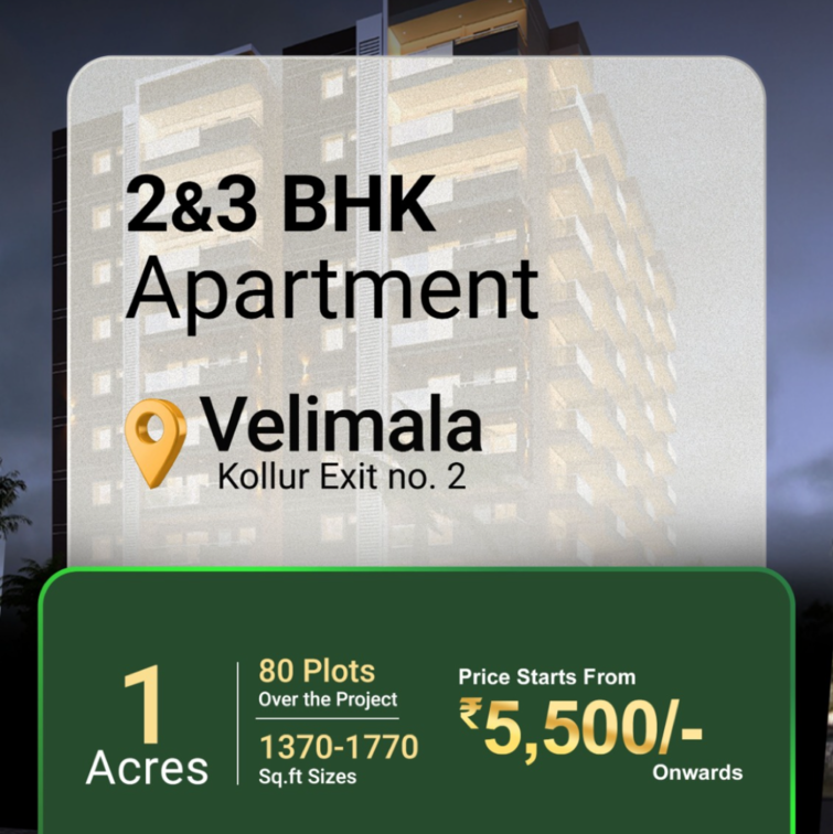 Cover Image, kollur 3 Bedroom 1770 Sq.Ft. Apartment In Kollur Hyderabad 8446328