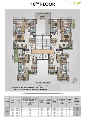 Floor Plan in 3 BHK Builder Floor at Garia – for Sale