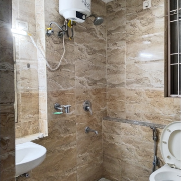 Bathroom in 2 BHK Apartment at Unitech Uniworld Gardens 2, Malibu Town – for Rent