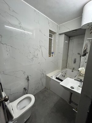 Bathroom in 3 BHK Apartment at Dhaval Sunrise Orlem, Malad West – for Sale