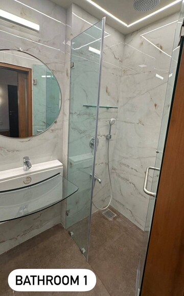 Bathroom in 2 BHK Apartment at Lake Home, Powai – for Rent