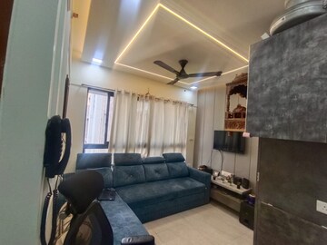 Living Room in 1 BHK Apartment at Lodha Crown Quality Homes, Majiwada – for Sale
