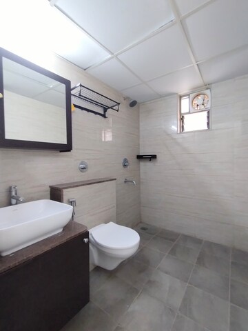 Bathroom in 3 BHK Apartment at Goyal Orchid Piccadilly, Thanisandra Main Road – for Rent