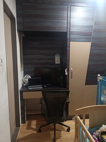 Master Bedroom in 1 BHK Apartment at Aurum Q Residences, Ghansoli – for Rent