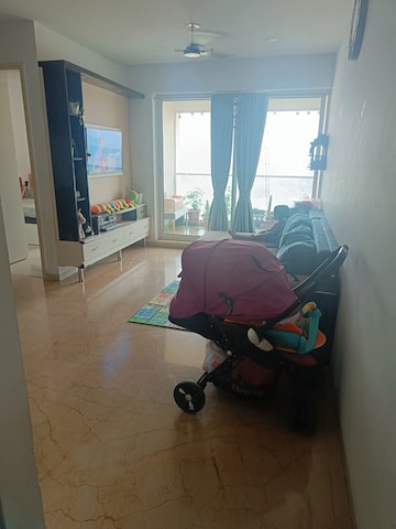 Living Room in 1 BHK Apartment at Aurum Q Residences, Ghansoli – for Rent