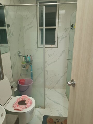 Bathroom in 1 BHK Apartment at Aurum Q Residences, Ghansoli – for Rent